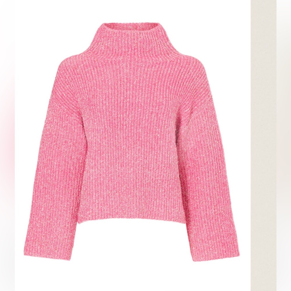 ROAM Bright Pink Cowl Neck Sweater